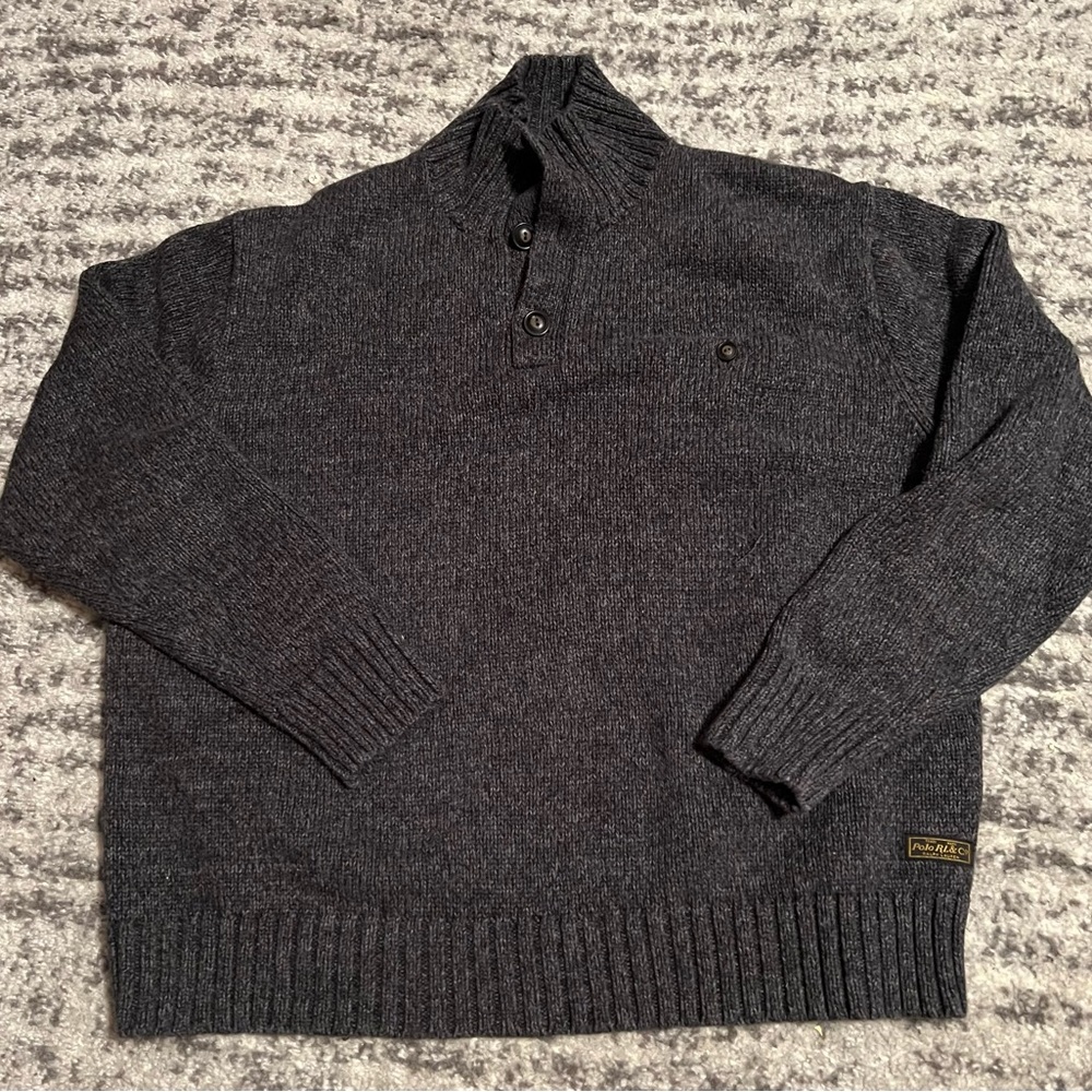 Polo by Ralph Lauren Men's Charcoal Gray Turtleneck Sweater